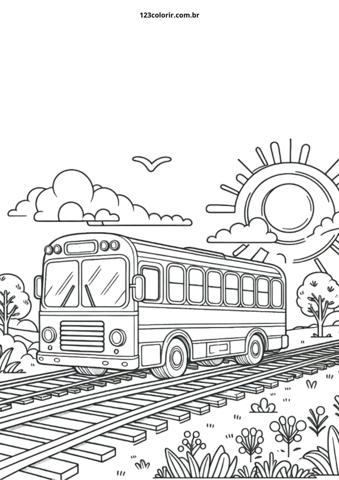 23 Desenhos de Ônibus para Colorir – 123 Colorir
