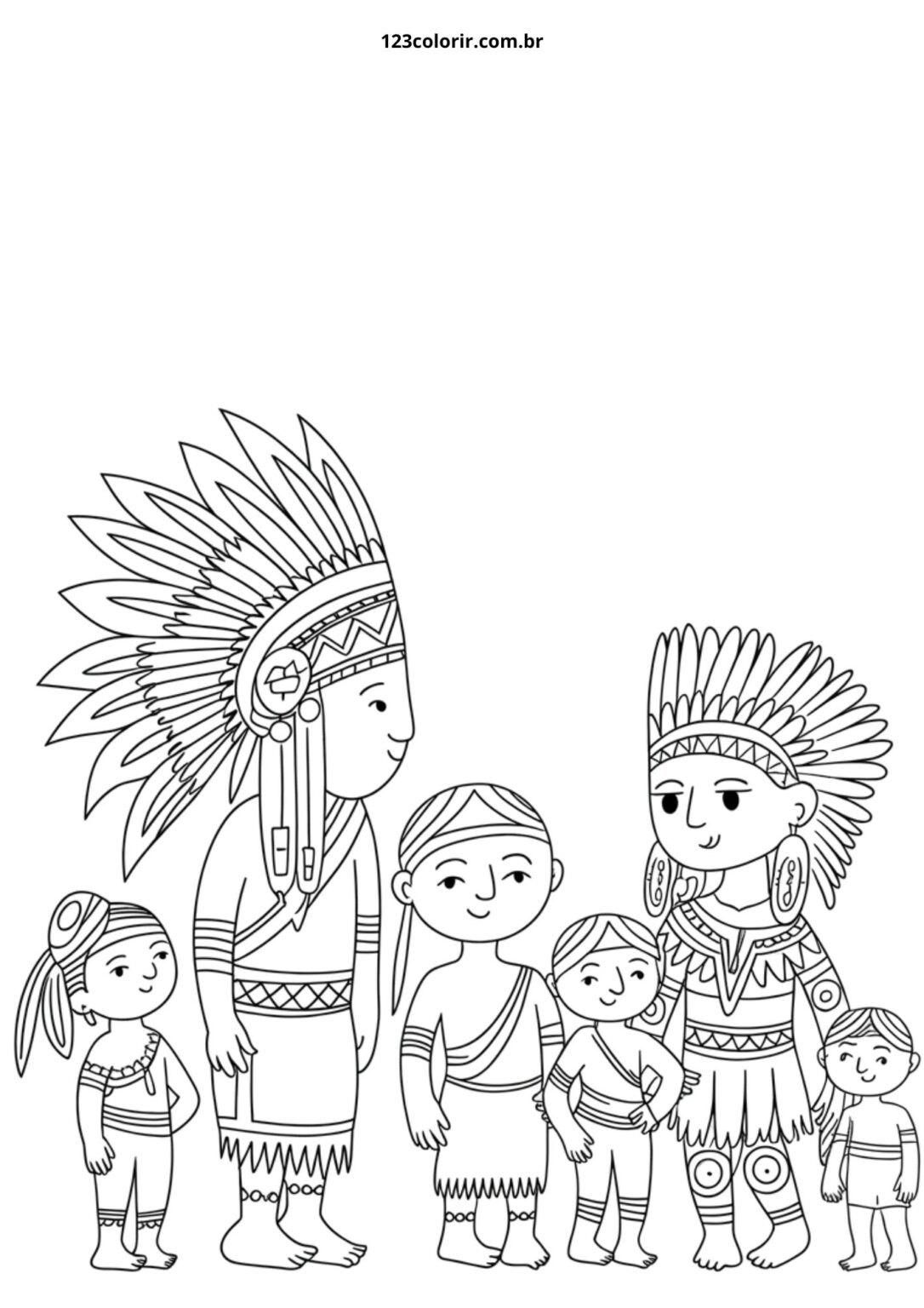 35 Desenhos De Índio Para Colorir – 123 Colorir