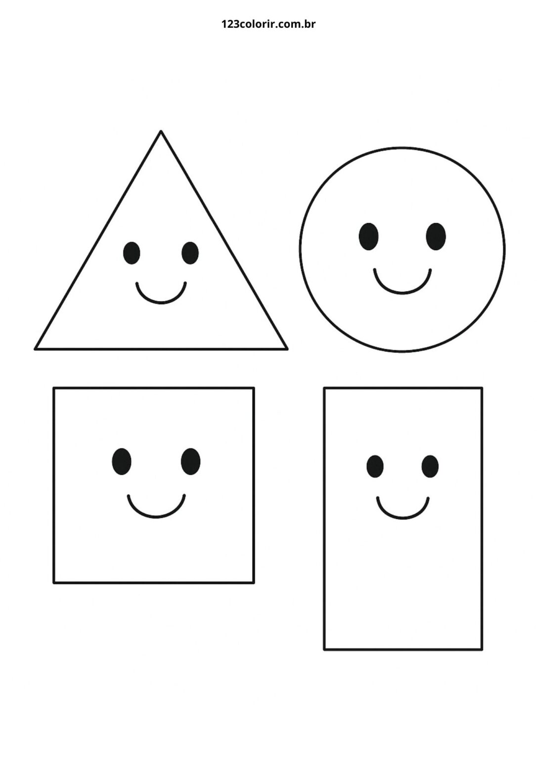 65 Desenhos com Formas Geométricas – 123 Colorir