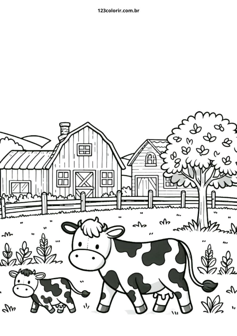 51 Desenhos de Fazenda para colorir – 123 Colorir