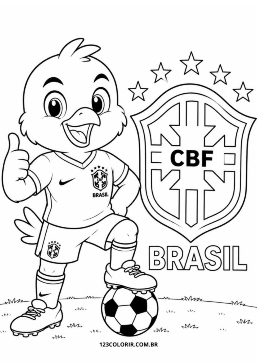 Seleção Brasileira para Colorir: 57 Desenhos do Brasil para Imprimir e ...